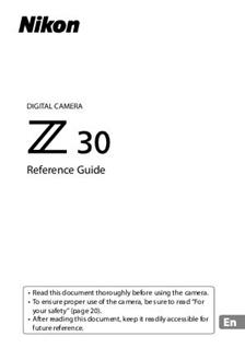 Nikon Z30 manual. Camera Instructions.
